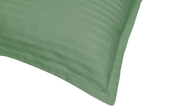 Chanel Green Solid 28*17 Inches Fabric Pillow covers - Set of 2 (Green, 70 x 43 cm  (28" X 17") Cushion Size) by Urban Ladder - Cross View Design 1 - 480368