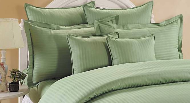 Marwan Pista Green Absract 210 TC Cotton Double Size Bedsheet with 2 Pillow Covers (Double Size, Pista Green) by Urban Ladder - Cross View Design 1 - 480371