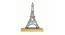 Eiffel Tower Sculpture Black Metal Figurine (Black) by Urban Ladder - Front View Design 1 - 480420