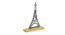 Eiffel Tower Sculpture Black Metal Figurine (Black) by Urban Ladder - Cross View Design 1 - 480436