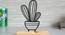 Cute Cactus Sculpture Black Metal Figurine (Black) by Urban Ladder - Design 1 Side View - 480442