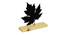 Autumn Leaf Sculpture Black Metal Figurine (Black) by Urban Ladder - Cross View Design 1 - 480526