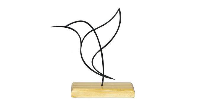 Lovely Flying Bird Sculpture Black Metal Figurine (Black) by Urban Ladder - Front View Design 1 - 480602
