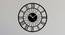Roman Numeral  Black Metal Round Aanalog Wall Clock (Black) by Urban Ladder - Front View Design 1 - 480687