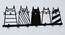 Cats Sitting Black Metal 7 Key Holder (Black) by Urban Ladder - Design 1 Side View - 480718