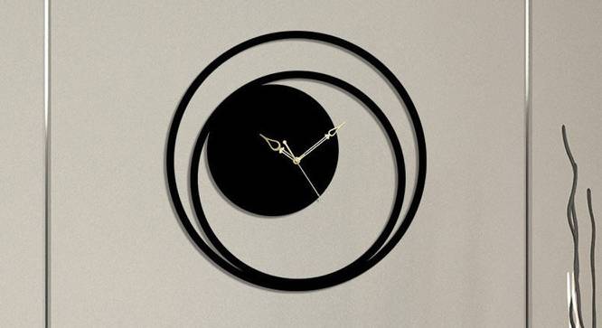 Big Dot Design  Black Metal Round Aanalog Wall Clock (Black) by Urban Ladder - Cross View Design 1 - 480797