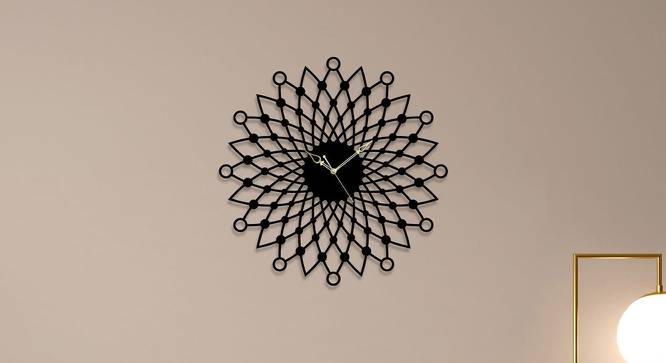 Beautiful Spiral   Black Metal Round Aanalog Wall Clock (Black) by Urban Ladder - Cross View Design 1 - 480800