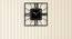 Attractive Roman Square   Black Metal Square Aanalog Wall Clock (Black) by Urban Ladder - Design 1 Side View - 480838