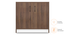 Alex 9 Pair Shoe Cabinet (Classic Walnut Finish) by Urban Ladder - Front View Design 1 - 480865
