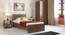 Zoey Basic Bedroom Set (Single Bed+2 Door Wardrobe+Bedside) (Classic Walnut Finish) by Urban Ladder - Design 1 Full View - 480892