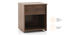 Zoey Bedside Table (With Drawer Configuration, Classic Walnut Finish) by Urban Ladder - Cross View Design 1 - 480929