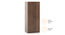 Zoey Two Door Wardrobe (Without Mirror Configuration, Classic Walnut Finish) by Urban Ladder - Cross View Design 1 - 481067