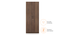 Zoey Two Door Wardrobe (Without Mirror Configuration, Classic Walnut Finish) by Urban Ladder - Front View Design 1 - 481071