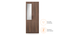 Zoey Two Door Wardrobe (With Mirror Configuration, Classic Walnut Finish) by Urban Ladder - Front View Design 1 - 481072