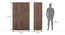 Zoey Three Door Wardrobe (Without Mirror Configuration, Classic Walnut Finish) by Urban Ladder - Design 1 Dimension - 481094