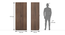 Zoey Two Door Wardrobe (Without Mirror Configuration, Classic Walnut Finish) by Urban Ladder - Dimension Design 1 - 481098