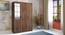 Zoey Three Door Wardrobe (With Mirror Configuration, Classic Walnut Finish) by Urban Ladder - Full View Design 1 - 481099