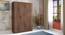 Zoey Three Door Wardrobe (Without Mirror Configuration, Classic Walnut Finish) by Urban Ladder - - 481100