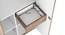 Zoey Basic Bedroom Set (Single Bed+2 Door Wardrobe+Bedside) (Classic Walnut Finish) by Urban Ladder - Dimension Design 1 - 481145