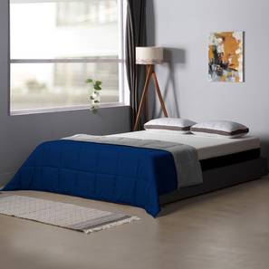 Comforters Design Blue Solid 220 GSM Synthetic Fiber Queen Comforter (Blue, Queen Size)