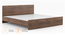 Zoey Non- Storage Bed (King Bed Size, Classic Walnut Finish) by Urban Ladder - Front View Design 1 - 481319
