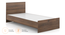 Zoey Non-Storage Single Size Bed (Single Bed Size, Classic Walnut Finish) by Urban Ladder - Front View Design 1 - 481321