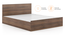 Zoey Standard Storage Bedroom Set (Queen Bed+ 2 Door Wardrobe +2 Bedside) (Classic Walnut Finish) by Urban Ladder - Front View Design 1 - 481372