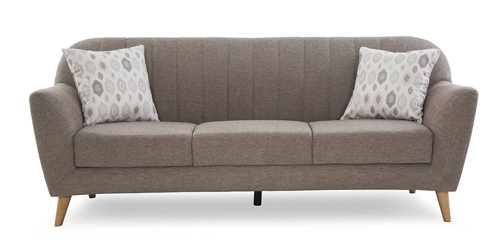 Antalya Fabric Sofa (Brown) by Urban Ladder - - 