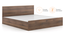 Zoey Storage Bed (King Bed Size, Classic Walnut Finish) by Urban Ladder - Front View Design 1 - 481438