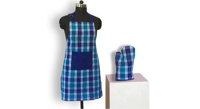 Burma Cotton Apron in Blue - Set of 2 (Blue) by Urban Ladder - Cross View Design 1 - 481592