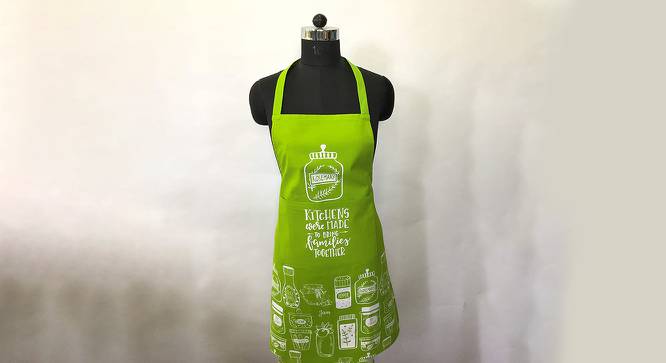Barnet Cotton Apron in Green Color (Green) by Urban Ladder - Cross View Design 1 - 481593