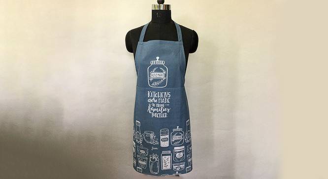 Barnet Cotton Apron in Blue Color (Blue) by Urban Ladder - Cross View Design 1 - 481594