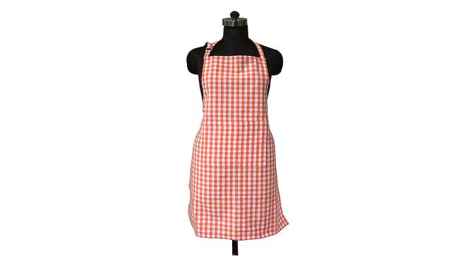 Audey Cotton Apron in Red Color (Orange) by Urban Ladder - Cross View Design 1 - 481600
