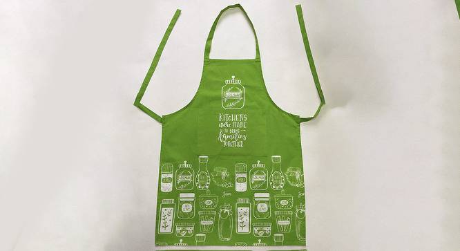 Barnet Cotton Apron in Green Color (Green) by Urban Ladder - Front View Design 1 - 481613