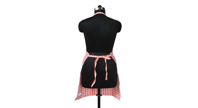 Audey Cotton Apron in Red Color (Orange) by Urban Ladder - Front View Design 1 - 481619
