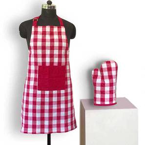 All Products Sale Design Burma Cotton Apron in Pink - Set of 2 (Pink)