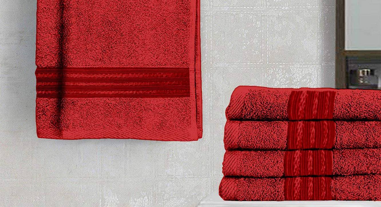 Chocolate Brown 450 GSM Fabric Towel Set of 6 Urban Ladder