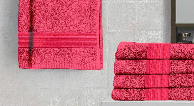 Carleton Maroon Solid 250 GSM 16x24 Inches Cotton Hand Towel- Set of 6 (Maroon) by Urban Ladder - Cross View Design 1 - 481839