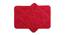 Liv Red Solid Cotton 20x32 Inches Anti-Skid Bath Mat with Contour (Red) by Urban Ladder - Cross View Design 1 - 481957