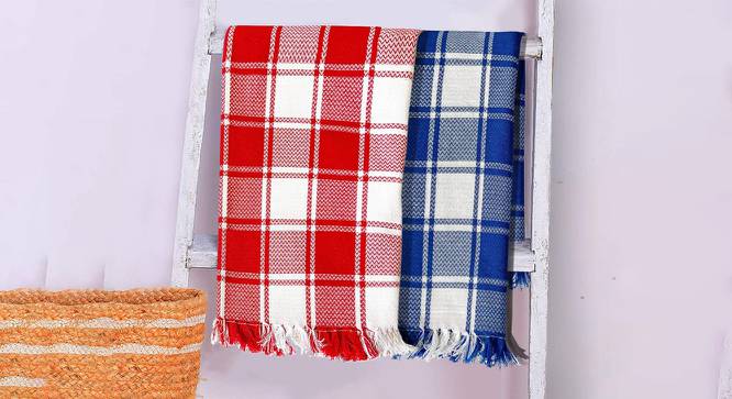 Mike Multicolor Solid 250 GSM 28x59 Inches Cotton Bath Towel- Set of 2 (Multicolor) by Urban Ladder - Cross View Design 1 - 481958
