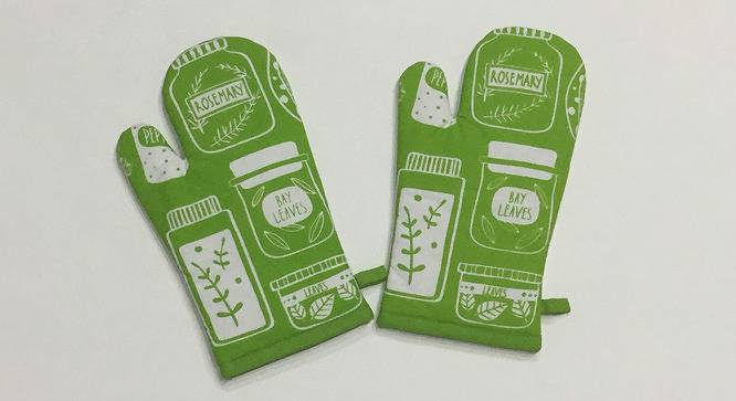 Kiana Cotton Glove in Green Color - Set of 2 (Green) by Urban Ladder - Front View Design 1 - 481968