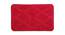 Liv Red Solid Cotton 20x32 Inches Anti-Skid Bath Mat with Contour (Red) by Urban Ladder - Front View Design 1 - 481974