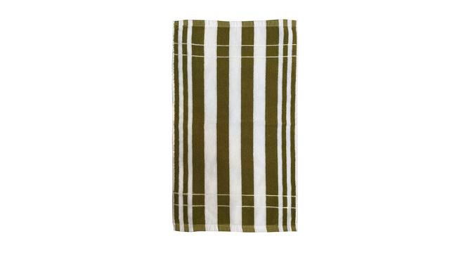 Millen Olive Solid 250 GSM 16x24 Inches Cotton Hand Towel- Set of 6 (Olive) by Urban Ladder - Design 1 Side View - 481996