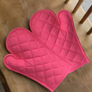 Potholder Design Braylee Cotton Glove in Pink Color - Set of 2 (Pink)