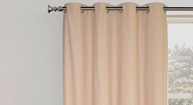 Kinslee Multicolor Cotton Room Darkening 9ft Long Door Curtain Multicolor (137 x 152 cm  (54" x 60") Curtain Size, Eyelet Pleat, Multicolor) by Urban Ladder - Cross View Design 1 - 482222