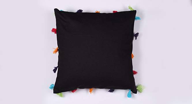 Aubrey Black Modern 18x18 Inches Cotton Cushion Cover (Black, 46 x 46 cm  (18" X 18") Cushion Size) by Urban Ladder - Front View Design 1 - 482605