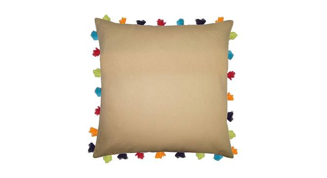 Huck Beige Modern 20x20 Inches Cotton Cushion Cover - Set of 5 (Beige, 51 x 51 cm  (20" X 20") Cushion Size) by Urban Ladder - Cross View Design 1 - 482689