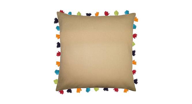 Elliot Beige Modern 24x24 Inches Cotton Cushion Cover -Set of 3 (Beige, 61 x 61 cm  (24" X 24") Cushion Size) by Urban Ladder - Cross View Design 1 - 482692