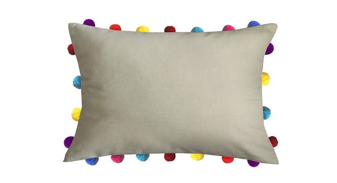 Ellen Beige Modern 14x20 Inches Cotton Cushion Cover - Set of 5 (Beige, 36 x 51 cm  (14" X 20") Cushion Size) by Urban Ladder - Cross View Design 1 - 482696
