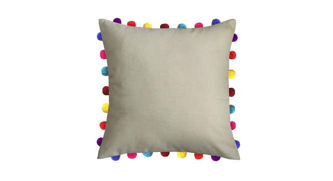 Nalani Beige Modern 20x20 Inches Cotton Cushion Cover -Set of 3 (Beige, 51 x 51 cm  (20" X 20") Cushion Size) by Urban Ladder - Cross View Design 1 - 482698